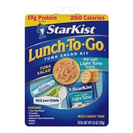 StarKist Lunch-To-Go Mix Your Own Tuna Salad, Chunk Light Tuna Pouch, 4.5 Ounce Kit, 1 Pack