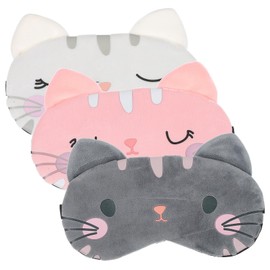 Beavorty Elastic Strap Night Blindfold Soft Eye Mask for Sleeping with Cat Design