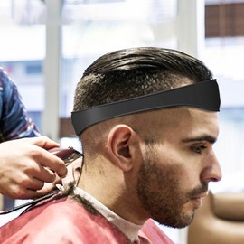 Banda de Corte de Cabello, Plantilla de Guía de Corte de Cabello Fácil de Limpiar para Recortar el Cabello (Gris)