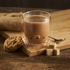 Cute Bear Double Walled Drinking Glass by MYLEE London