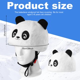 Hollowfly Ski Helmet Cover Panda Motorcycle Helmet Covers Decorative Animal Plush Helmet Cover Cute Helmet Decoration Suitable for Helmets of Ski Snowboard Skateboard Motorbike Motorcycle