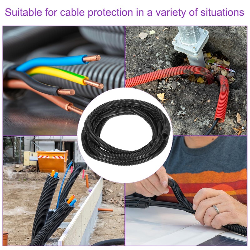 DMiotech 3meter Wire Loom Split Tubing 19mm, Cord Protectors from