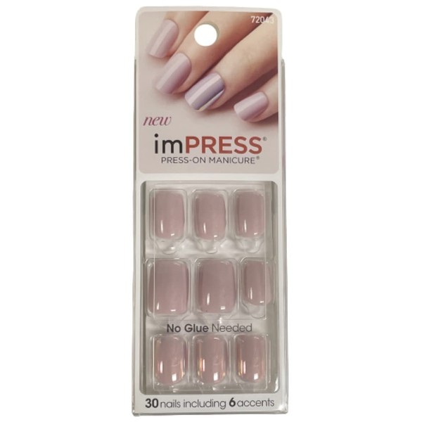 Kiss ImPress 72043 - Uñas de manicura a presión, color lila claro
