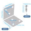 Kewmayer Angle Connector Set, 10 Pieces Corner Brackets, Stainless Steel