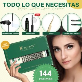Extensiones De Pestañas Sylvia Verde Mixta Gruesa Natural Espesor 0.07 mm Largo 1.8 cm Tipo de curvatura D