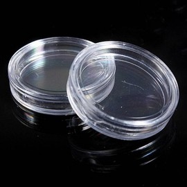 Round Clear Plastic Coin Capsule Holder Case 18MM BL08003 100ea
