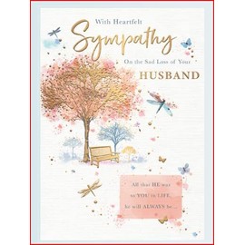 Cards Words N Wishes Sympathy Loss of Your Husband with Heartfelt Sympathy on The sad Loss of Your Husband