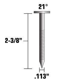 Metabo HPT Framing Nails | 2-3/8-Inch x .113 | Ring Shank | 21 Degree | Full Round Head | 5,000 Count | 10161HPT