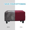 Ottoman Cover, Stretch Rectangle Velvet Ottoman Slipcovers of Foot Stool
