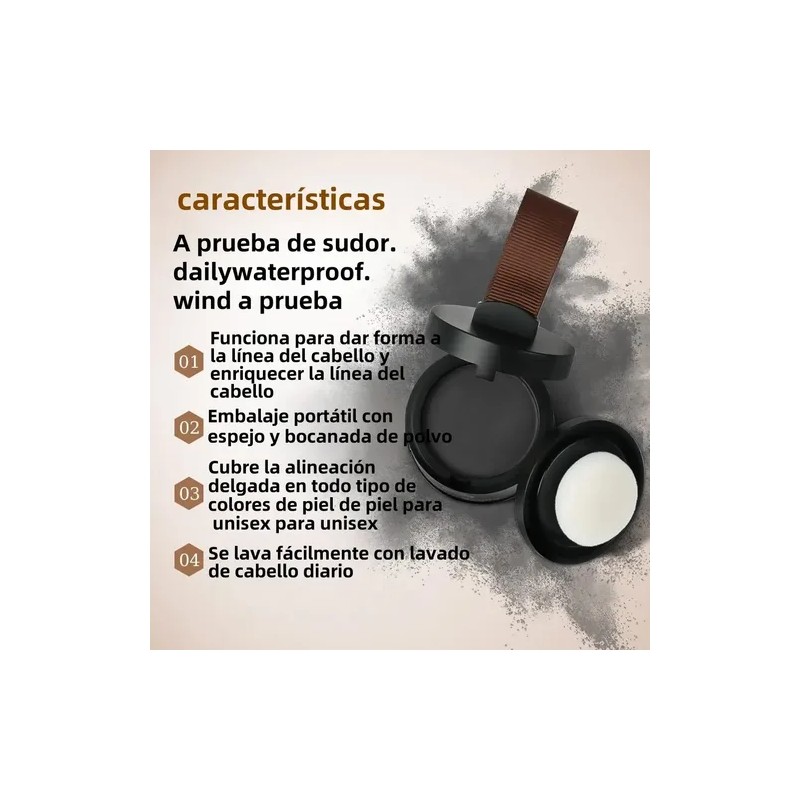 Polvo De Maquillaje Fibra Capilar Cubre Raíz De Cabello