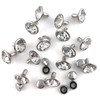 200 Sets Cz White Clear Crystal Rivets Rapid Rhinestone Silver