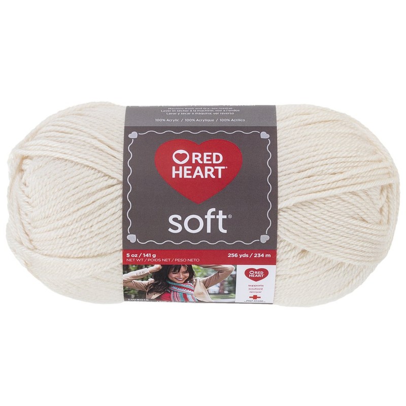 RED HEART Soft Yarn, Off-White