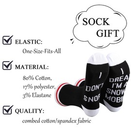 ZJXHPO Snowmobile Riding Sock I Dream I’m A Snowmobile Sock Skimobiler Sock Winter Sport Lover Gift (C-Snowmobile Sock)