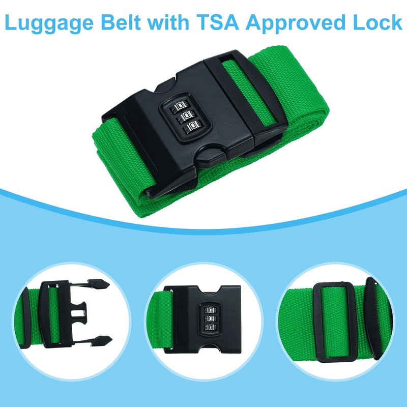 PATIKIL Luggage Straps, Suitcase Straps Adjustable Luggage Belts Strap with