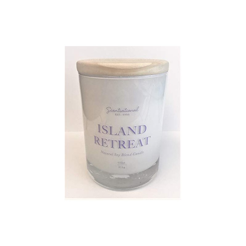 Natural Coconut + Beeswax Scented Candle Island Retreat in Glossy