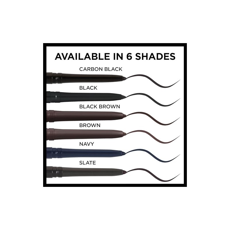 L'Oréal Paris Makeup Infallible Never Fail Pencil Eyeliner, Black, 0.008