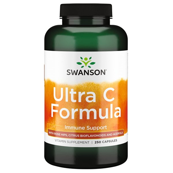 Swanson Vitamin C Formula Immune System Support Skin Cardiovascular Health Antioxidant Supplement 50 mg 250 Capsules