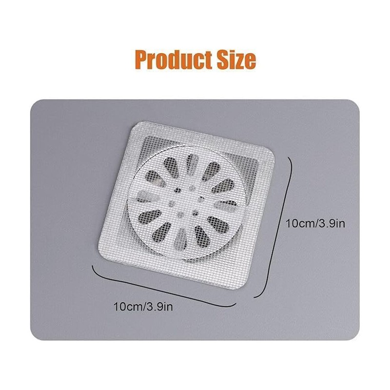 30 Pack, Disposable Shower Drain Hair Catcher Mesh Stickers.Shower Drain