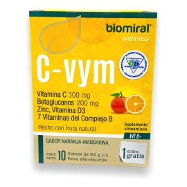 C-vym Polvo Efervescente C/10 Sobres (vitamina C) Sabor Naranja