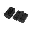 bnafes Hinge1.97" /50mmx50mm Black Plastic Cabinet Door Reinforced Ball Bearing