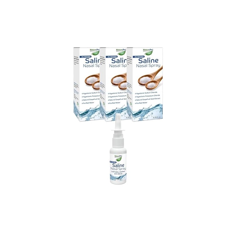 NATUREPRO All Natural Saline Nasal Spray, 0.75 fl. oz., 3