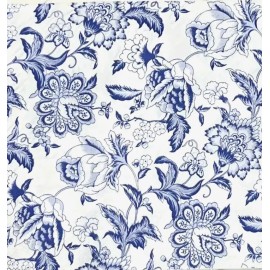 ALMOST FREE SHIPPING 2 Individ. Decoupage Paper Napkins (Blue and White Floral)