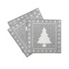 Sovie Home Linclass® Airlaid White Tree Napkin in Silver Christmas