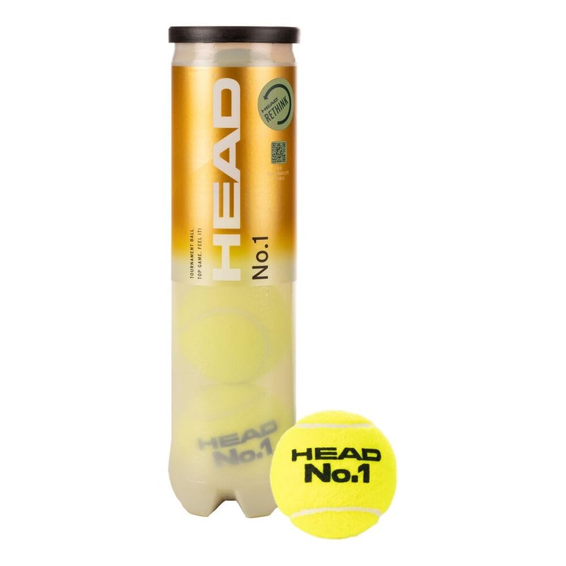 Head No.1 4 Tin Tennis Balls, Nosize