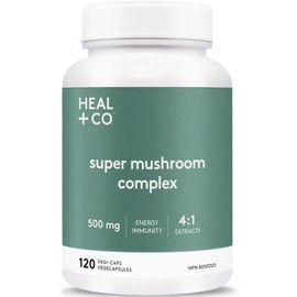 Heal+ Co. Super Mushroom Complex (4:1) 500mg, 120 Capsules