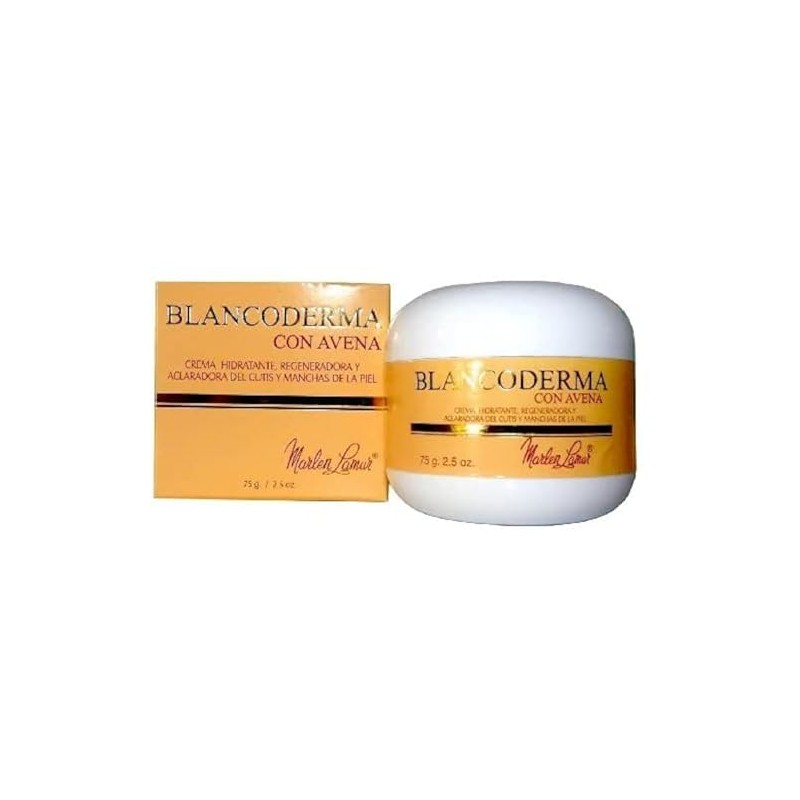 Crema facial de avena 75 g: humectante blanqueador natural para