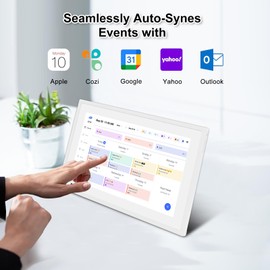 SSA 10.1-inch Smart Digital Calendar: Touchscreen Family Organizer with Chore & Meal Planner App