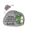 Ganz Decorative Garden Stone with Butterfly Design, Uplifting Message, Gray,