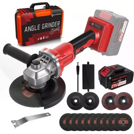 ALIENWORLD Cordless Angle Grinder with Brushless Motor,Adjustab