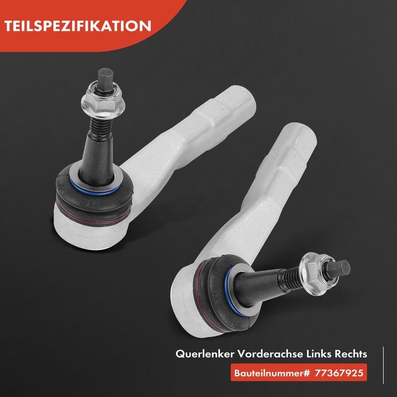 Frankberg 2 x Tie Rod End Front Axle Outer Compatible