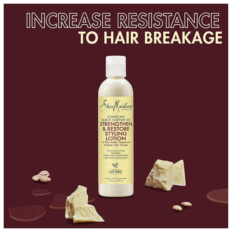 SheaMoisture Jamaican Black Castor Oil, Strengthen & Restore Styling Lotion,