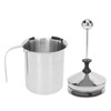Manual Milk Frother 304 Stainless Steel Double Layer Brushed Process