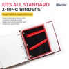 Enday Large Pencil Pouch For 3 Ring Binder, 3-Pocket Flat