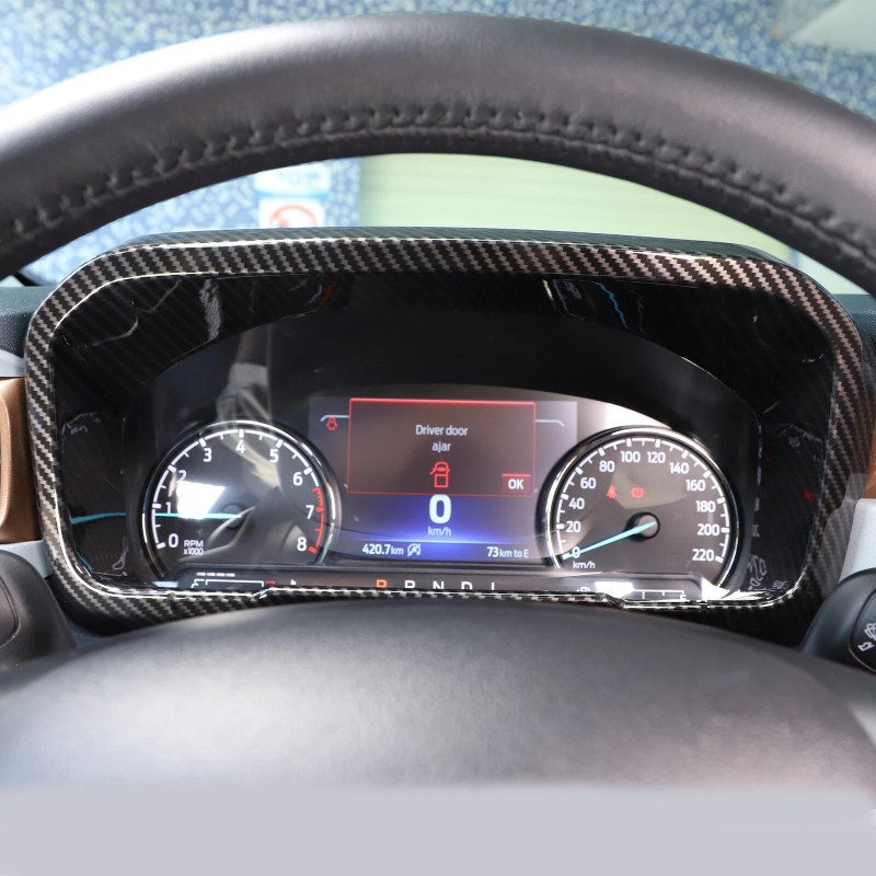 car-attention Carbon ABS Dashboard Instrument Panel Frame Trim Cover For