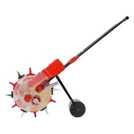 Hand-Push Roller Seeder Corn Cotton Fertilizer Applicator Manual Peanut Planter Multi-Function Hand-Push Spreader-Walking Type Seeding Tool US (6 Nozzles)