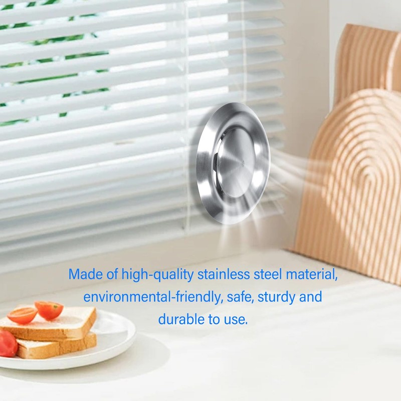 VIFERR Round Ceiling Vent Stainless Steel Adjustable Air Valve Ceiling