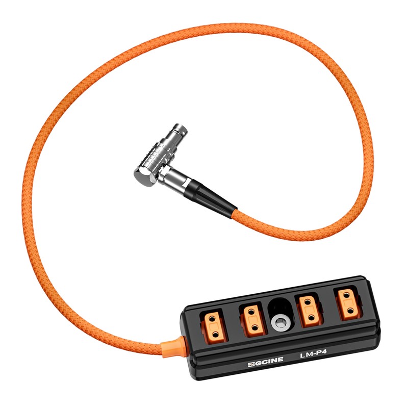 Power Cable Splitter 2 Pin Lemo Plug to 4 Ports