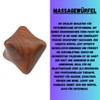 Massage Würfel | Hartholz poliert | 1 Stück