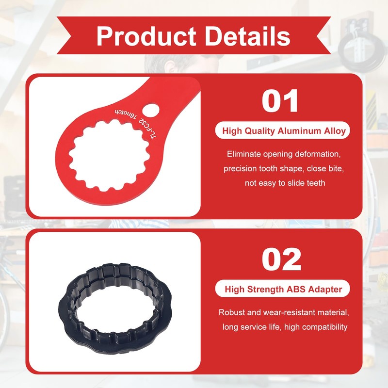 LuxStellar Centerlock Bicycle Brake Disc Tool Compatible with Shimano Centerlock