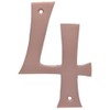 Distinctions 90594 Brushed Copper House Number 4, 5-Inch