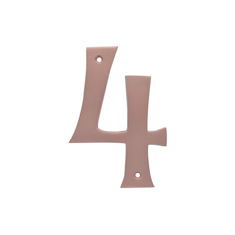 Distinctions 90594 Brushed Copper House Number 4, 5-Inch