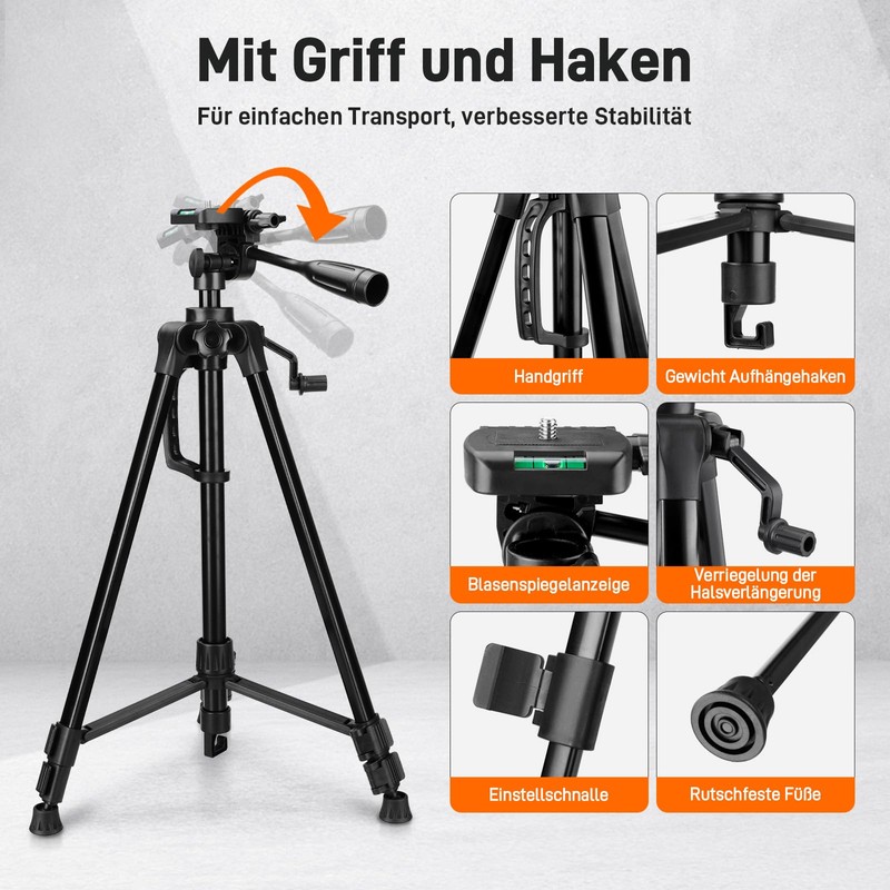 GOCHIFIX 360° Laser Level with Tripod 5 Lines Laser Level