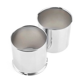 Rheedal 2Pcs 4.25inch Trailer Wheel Center Cap Push Through 4.25" Bore 4.27" Tall Open End Hub Cap for Truck SUV RV Wheel Rim, Chrome Wheel Cover