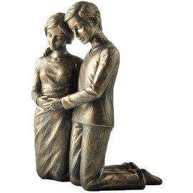 Husband & Wife Praying Couple Kneeling Statue Sculpture - Husband Wife Gifts, Couples Gift Ideas, Married Couples Gift Ideas, Soulmate Gifts, Wedding Gifts, Engagement Gift