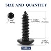 #10 x 1/2" Wood Screw 100Pcs Truss Head Phillips 18-8
