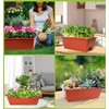 LOCONHA Window Box Planter, 7 Pack Plastic Vegetable Flower Planters